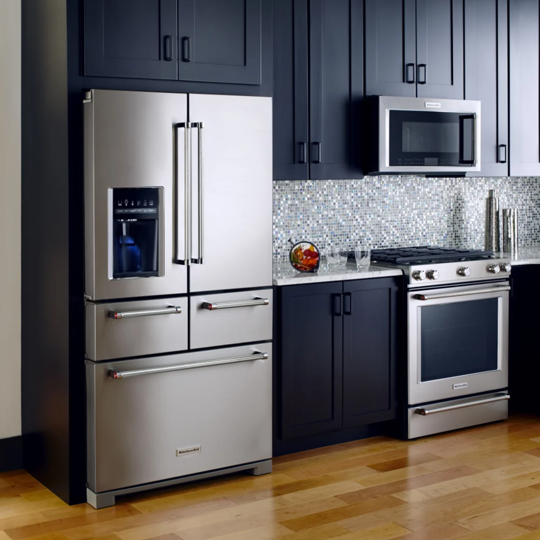 KitchenAid KRMF706ESS 36 Inch Freestanding 5-Door French Door Refrigerator with 25.8 cu. ft.
