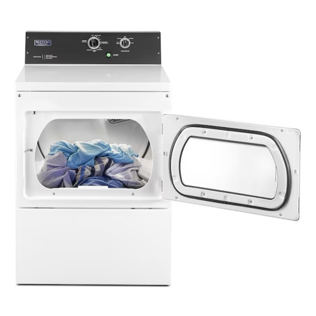 SET: Maytag MVWP575GW 3.5 cu. ft. Commercial-Grade Residential Agitator Washer & MEDP576KW1 7.4 CU. FT. COMMERCIAL-GRADE RESIDENTIAL DRYER - Refurbished