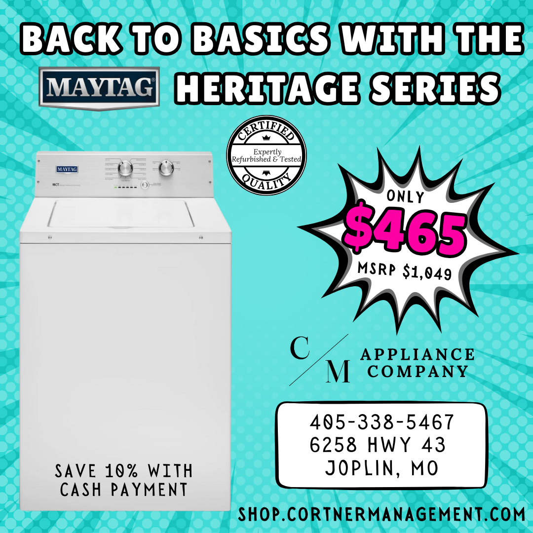 Maytag Heritage Series MVWP475EW 28 Inch 3.6 cu. ft. Top Load Washer with 11 Wash Cycles, 800 RPM, PowerWash Cycle3, Wrinkle Control, Deep Water Wash Cycle, Detergent Dispenser, Automatic Load Size Sensing Technology