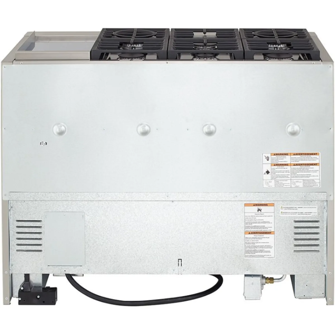 KitchenAid Commercial-Style KFDC558JSS 48 Freestanding Dual Fuel Smart Range: Stainless Steel