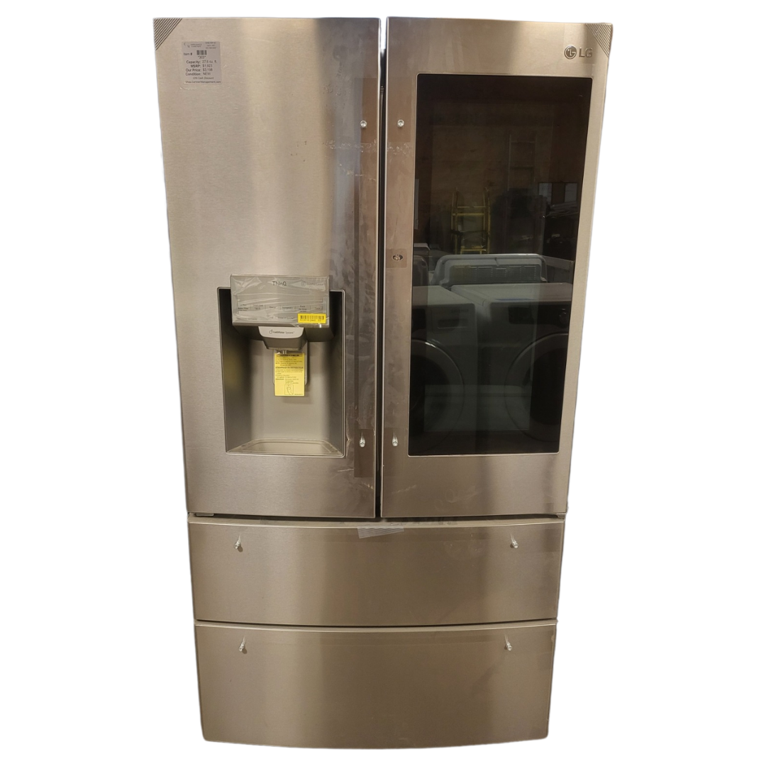 LG LMXS28596S 36 Inch 4 Door Smart Refrigerator with 27.6 Cu. Ft. Capacity, InstaView Door-In-Door: PrintProof Stainless Steel