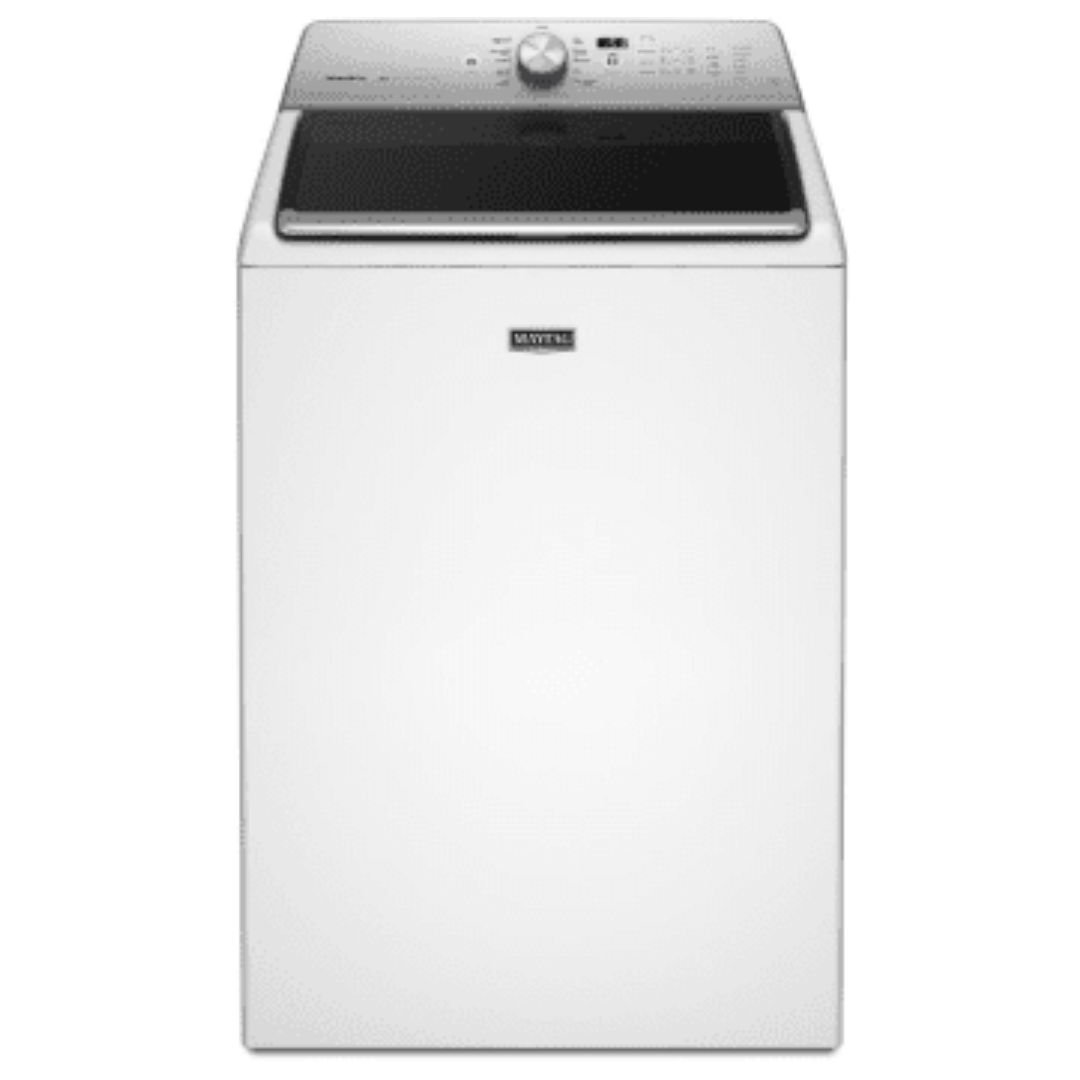 SET: Maytag MVWB835DW 28 Inch Top Load Washer, 5.3 cu. ft. and MEDB835DW 29 Inch Electric Dryer, 8.8 cu. ft., Refurbished