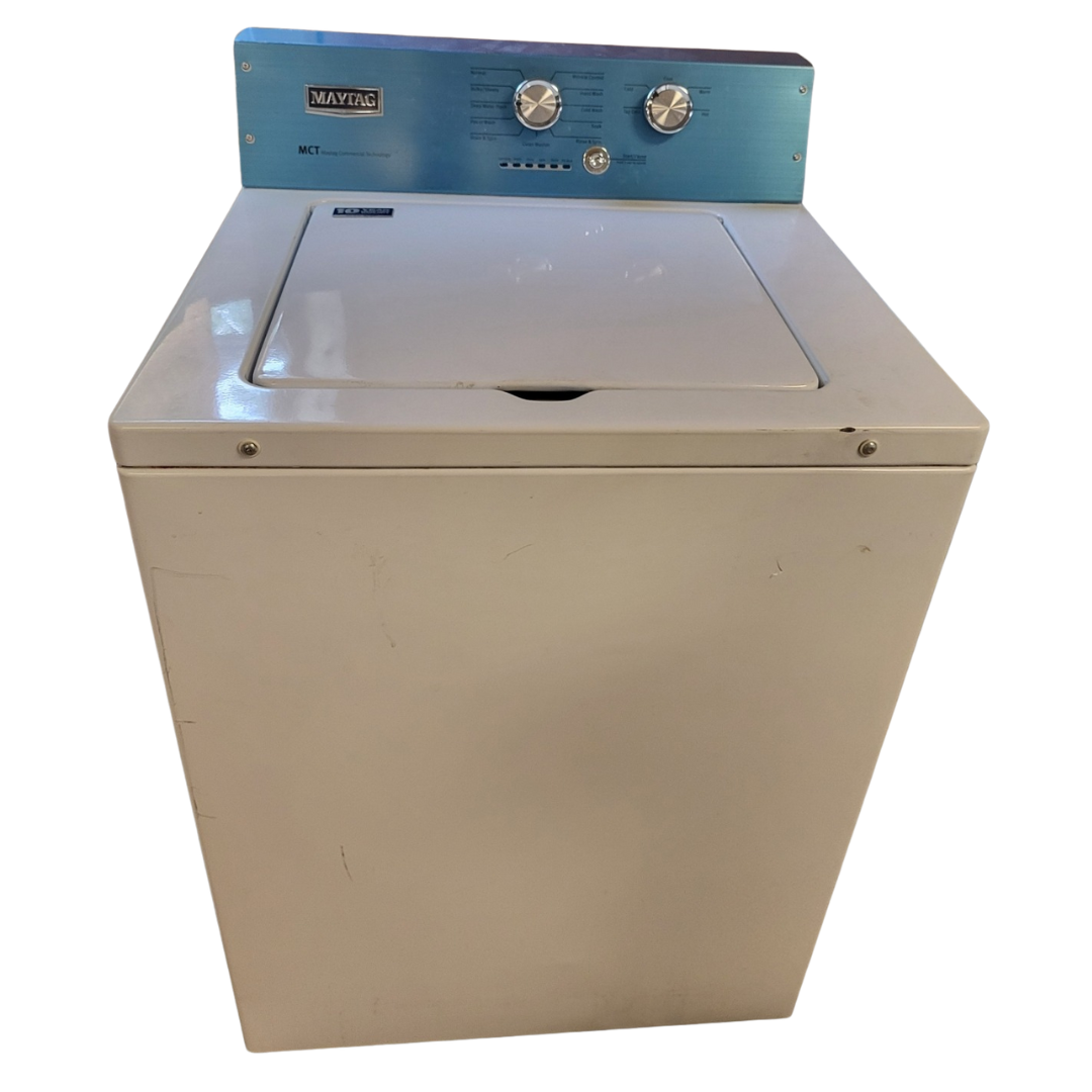 Maytag Heritage Series MVWP475EW 28 Inch 3.6 cu. ft. Top Load Washer with 11 Wash Cycles, 800 RPM, PowerWash Cycle3, Wrinkle Control, Deep Water Wash Cycle, Detergent Dispenser, Automatic Load Size Sensing Technology