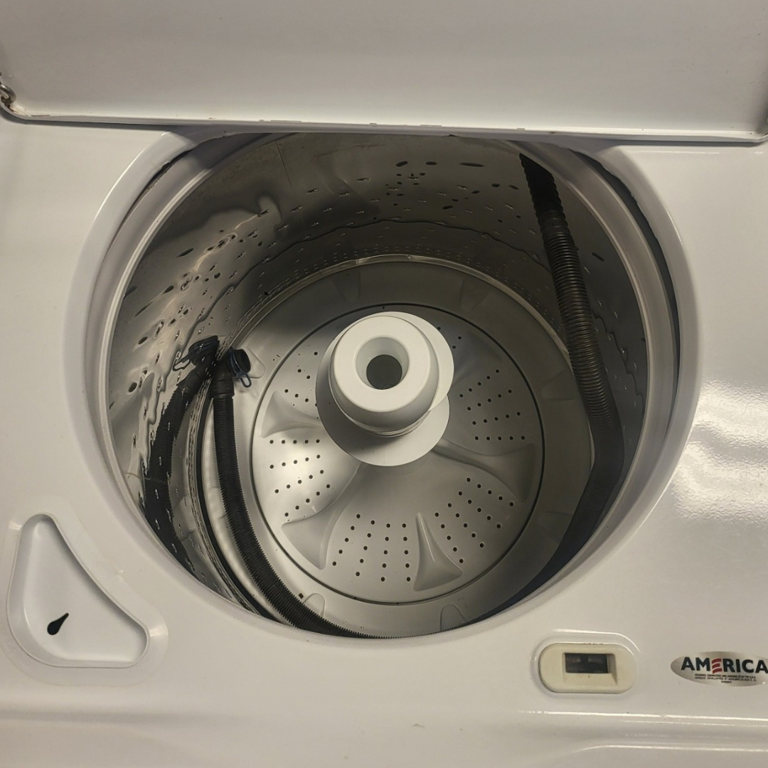 SET: Whirlpool WTW4900BW 27 Inch Top-Load Washer, 3.8 cu. ft. & Whirlpool WED4850BW29 Inch Electric Dryer, 7.0 cu. ft. - REFURBISHED