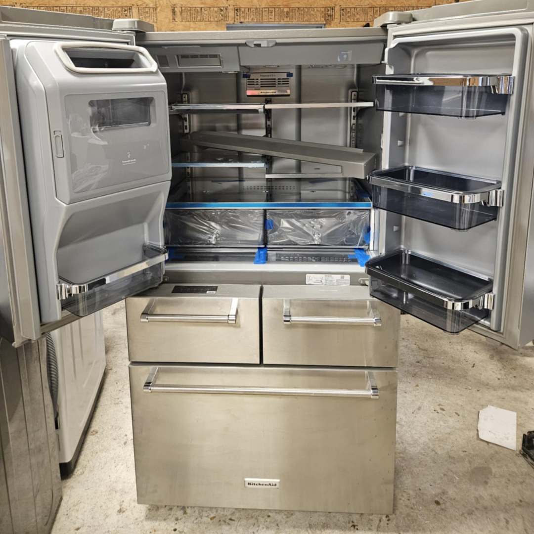 KitchenAid KRMF706ESS 36 Inch Freestanding 5-Door French Door Refrigerator with 25.8 cu. ft.