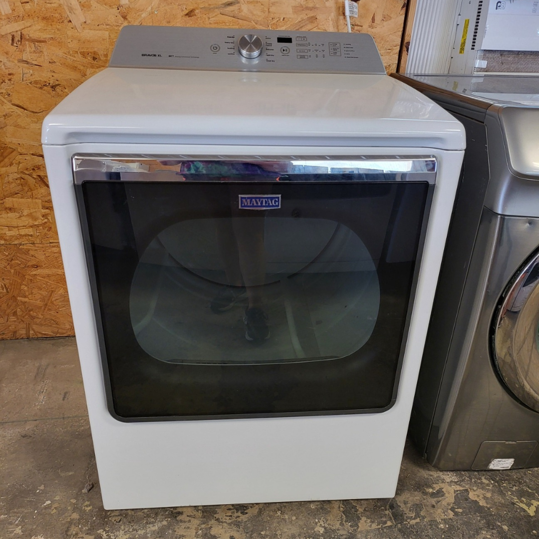 SET: Maytag MVWB835DW 28 Inch Top Load Washer, 5.3 cu. ft. and MEDB835DW 29 Inch Electric Dryer, 8.8 cu. ft., Refurbished