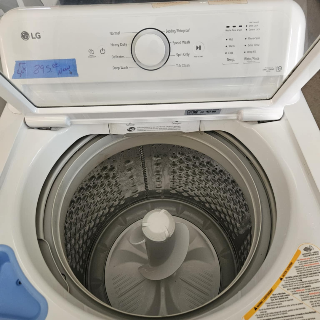 SET: NEW LG WT6105CW 27 Inch Top Load Washer with 4.1 cu ft Capacity & REFURBISHED DLE7150W 27 Inch Electric Dryer with 7.3 Cu. Ft. Capacity (Copy)