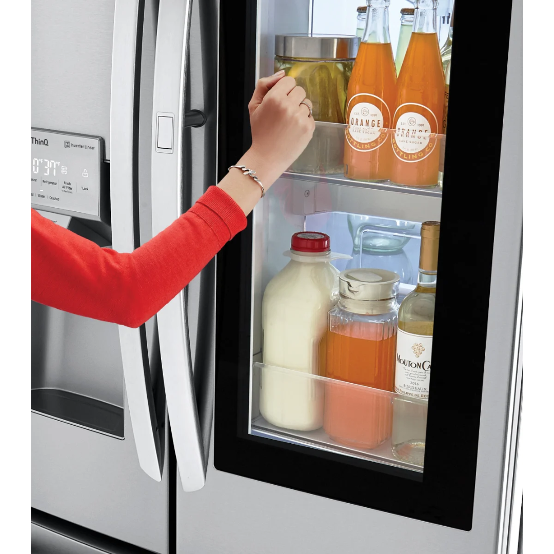 LG LMXS28596S 36 Inch 4 Door Smart Refrigerator with 27.6 Cu. Ft. Capacity, InstaView Door-In-Door: PrintProof Stainless Steel