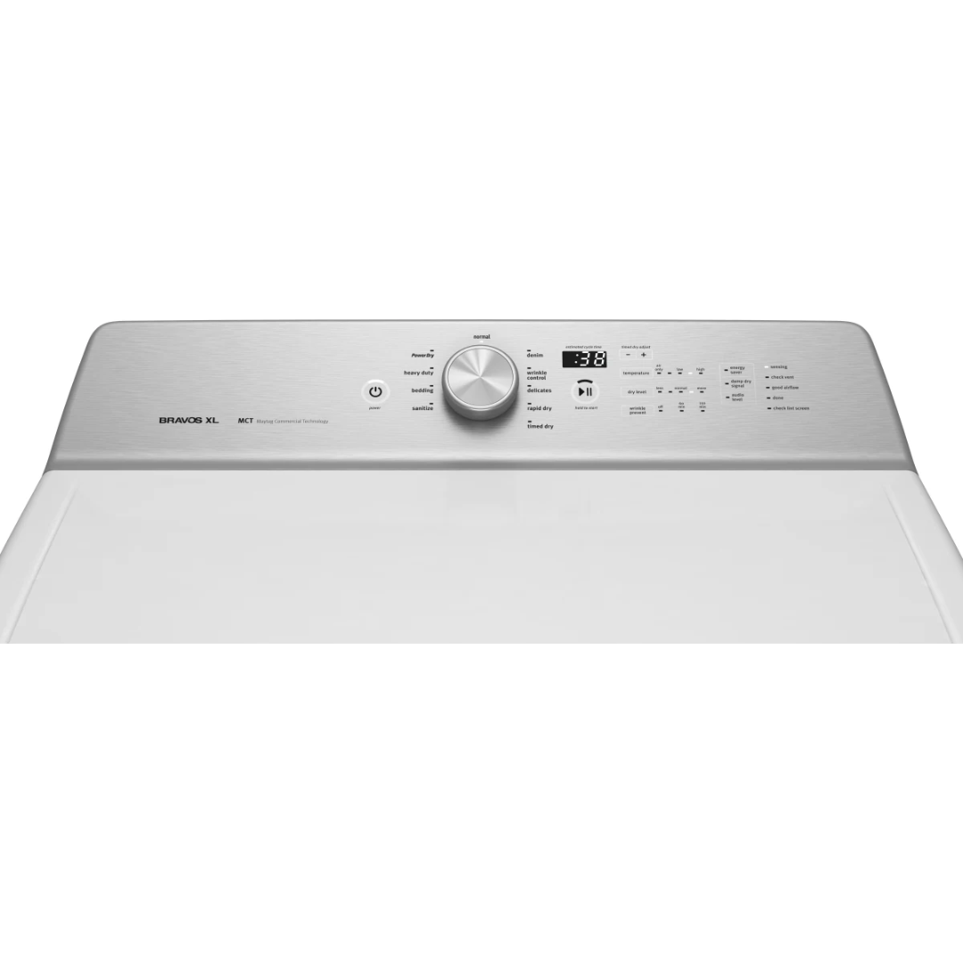 SET: Maytag MVWB835DW 28 Inch Top Load Washer, 5.3 cu. ft. and MEDB835DW 29 Inch Electric Dryer, 8.8 cu. ft., Refurbished