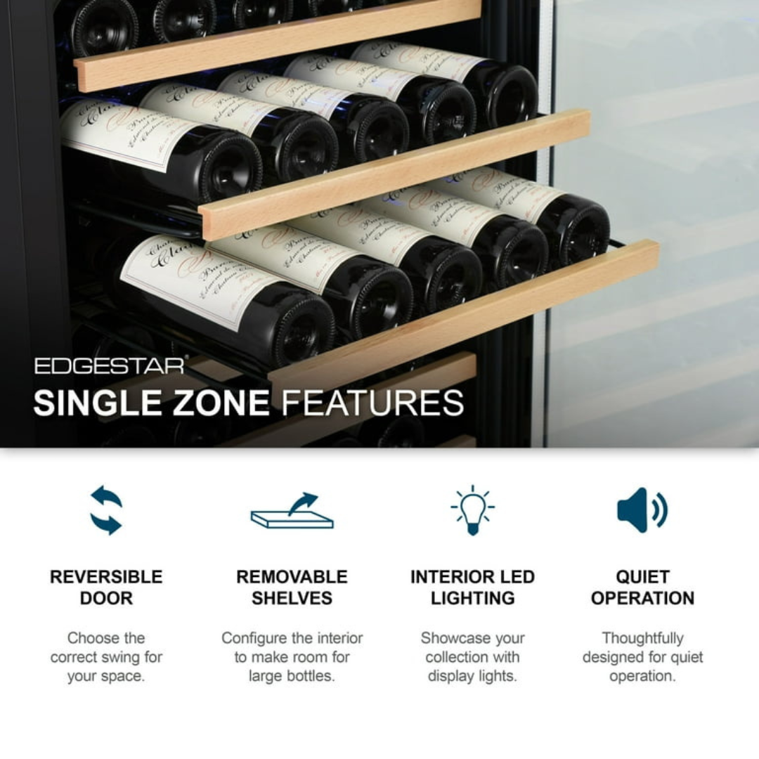 Edgestar CWR532SZ 24" Wide 53 Bottle Built-In Single Zone Wine Cooler - Stainless Steel