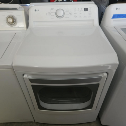 SET: NEW LG WT6105CW 27 Inch Top Load Washer with 4.1 cu ft Capacity & REFURBISHED DLE7150W 27 Inch Electric Dryer with 7.3 Cu. Ft. Capacity (Copy)