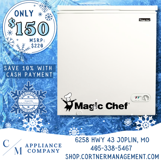 Magic Chef HMCF5W4 5.0 cu. ft. Chest Freezer in White, Refurbished