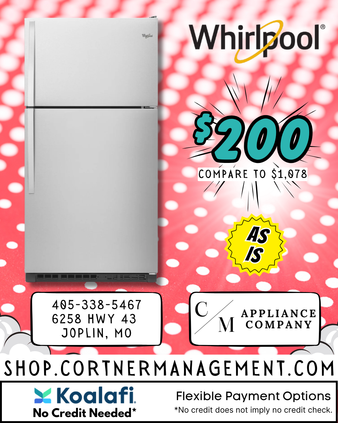 Whirlpool WRT311FZDZ, Used As-Is