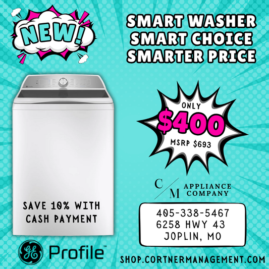 GE Profile PTW600BSRWS 28 Inch Top Load Smart Washer with 5.0 Cu. Ft. Capacity, 12 Wash Cycles, 7 Wash Options, Deep Fill and Energy Star Certified: White