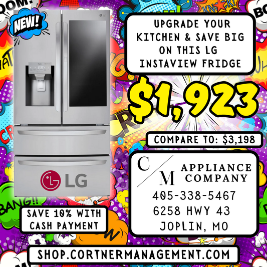 LG LMXS28596S 36 Inch 4 Door Smart Refrigerator with 27.6 Cu. Ft. Capacity, InstaView Door-In-Door: PrintProof Stainless Steel