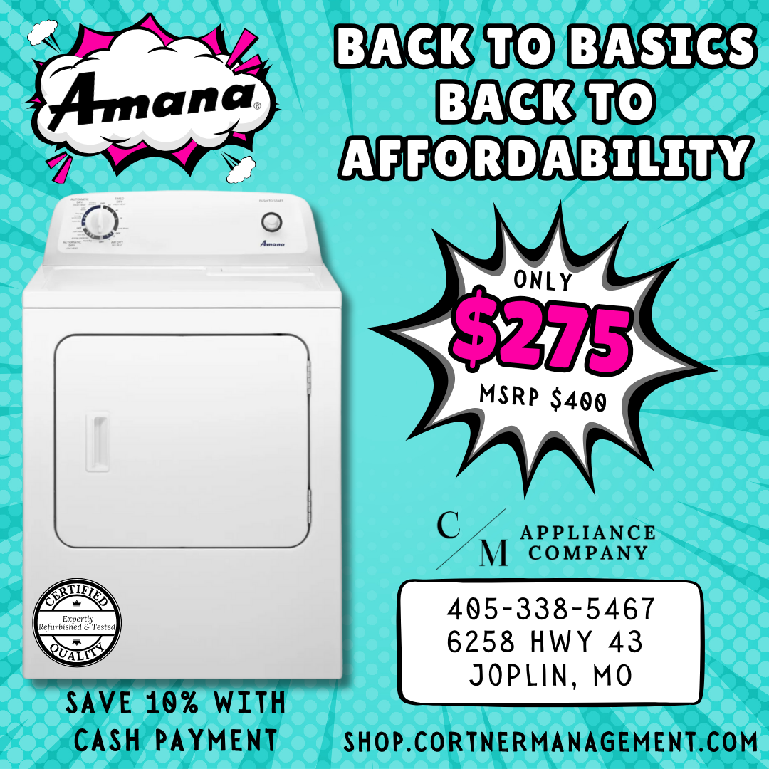 Amana NED4600YQ 29 inch 6.5 cu. ft. Electric Dryer, Refurbished