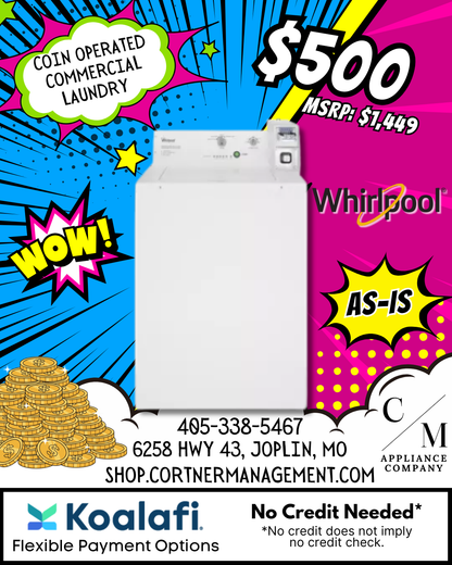 Whirlpool Commercial Laundry CAE2745FQ, As-Is