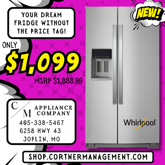 Whirlpool WRS588FIHZ 36-inch Wide Side-by-Side Refrigerator - 28 cu. ft.