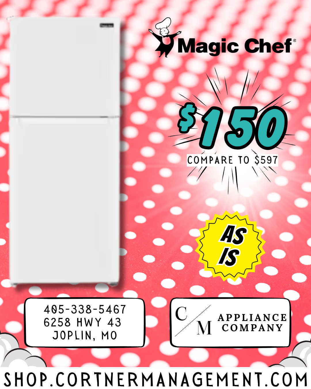 Magic Chef CTF1923ARW, As-Is