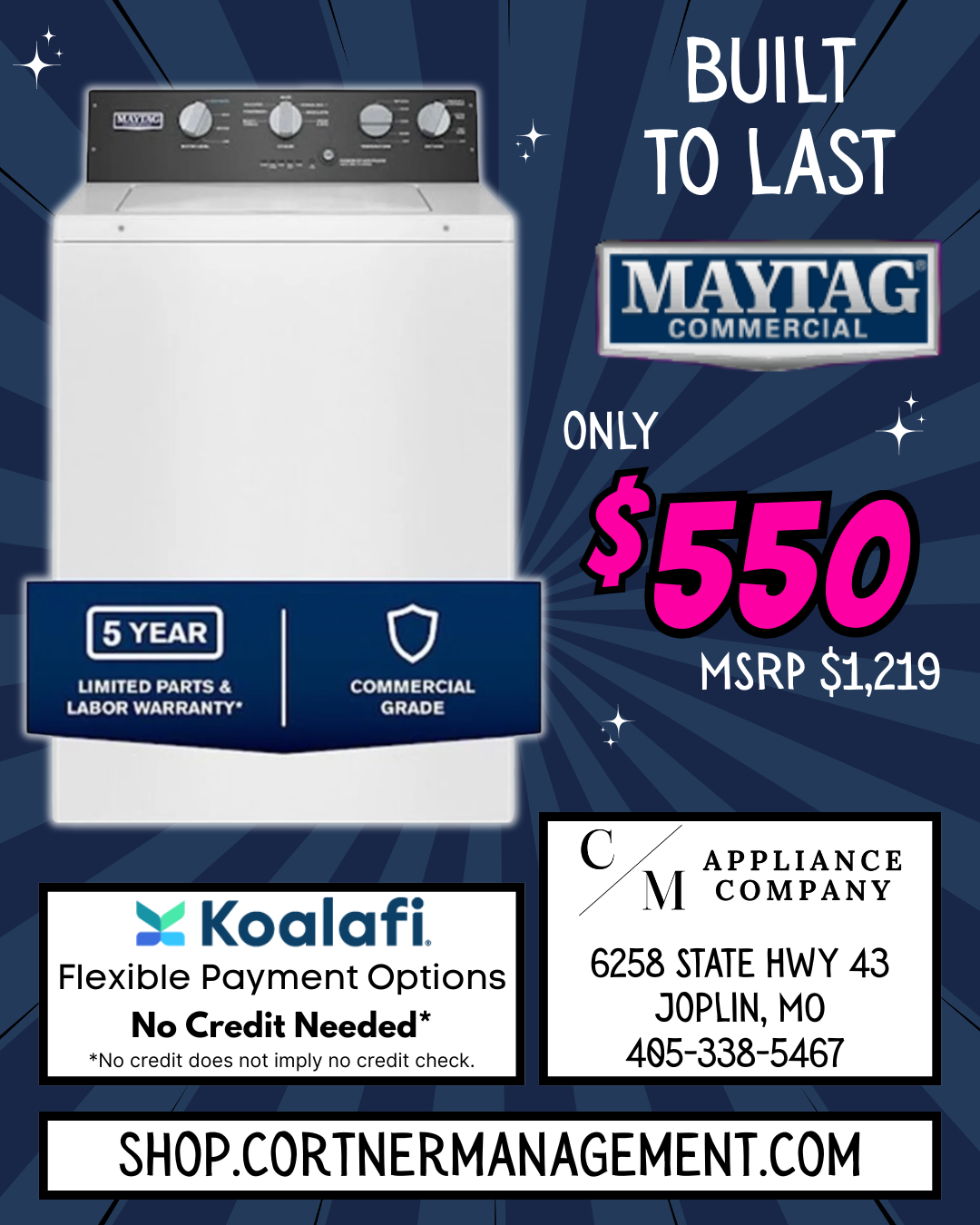 Maytag Commercial Laundry MVWP586GW