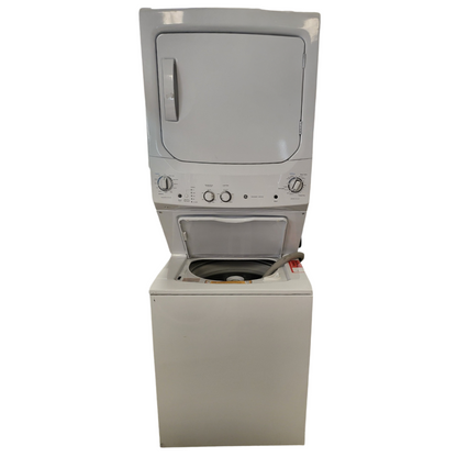 GE Spacemaker GUD27ESSMWW 27 Inch Electric Laundry Center with Auto-load Sensing, Cycle Status Lights, Rotary Controls, 11 Wash Cycles, 6 Wash/Rinse Temperatures and 800 RPM