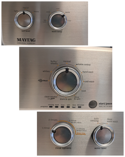 Set: Maytag MVWC565FW2 Washer & MEDC465HW0 Dryer