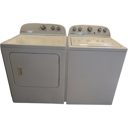 SET: Whirlpool Washer WTW4816FW3 & Dryer WED4815EW1, Refurbished