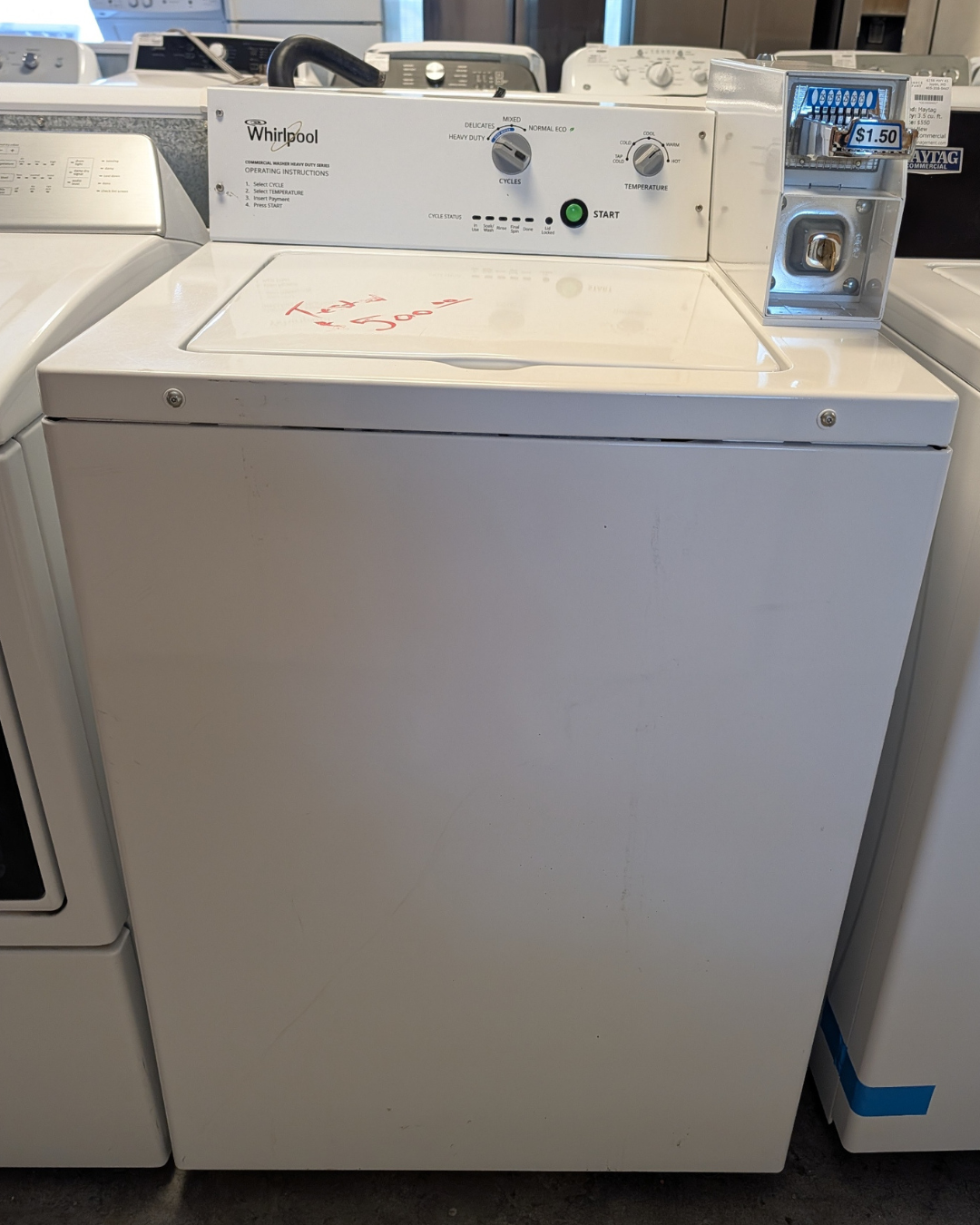 Whirlpool Commercial Laundry CAE2745FQ, As-Is