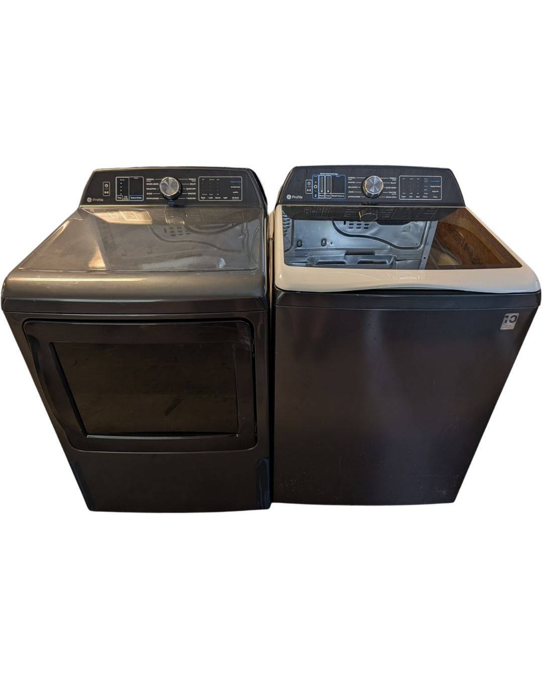 GE Mixed Set: Dryer PTD70EBPT1DG New | Washer PTW900BPT0DG Refurbished