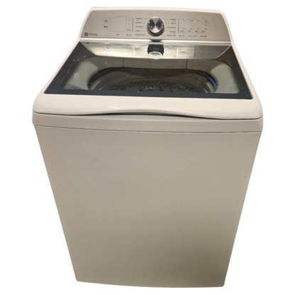 GE Profile PTW600BSRWS 28 Inch Top Load Smart Washer with 5.0 Cu. Ft. Capacity, 12 Wash Cycles, 7 Wash Options, Deep Fill and Energy Star Certified: White