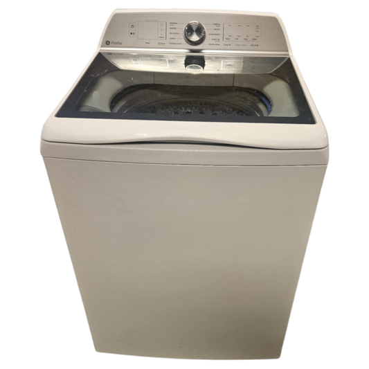 GE Profile PTW600BSRWS 28 Inch Top Load Smart Washer with 5.0 Cu. Ft. Capacity, 12 Wash Cycles, 7 Wash Options, Deep Fill and Energy Star Certified: White