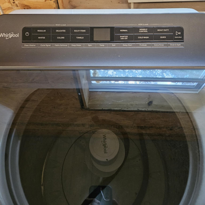 SET: Whirlpool WTW5105HW 28 Inch Top Load Washer 4.7 Cu. Ft. & Whirlpool WED7120HW 27 Inch Electric Dryer 7.4 Cu. Ft.