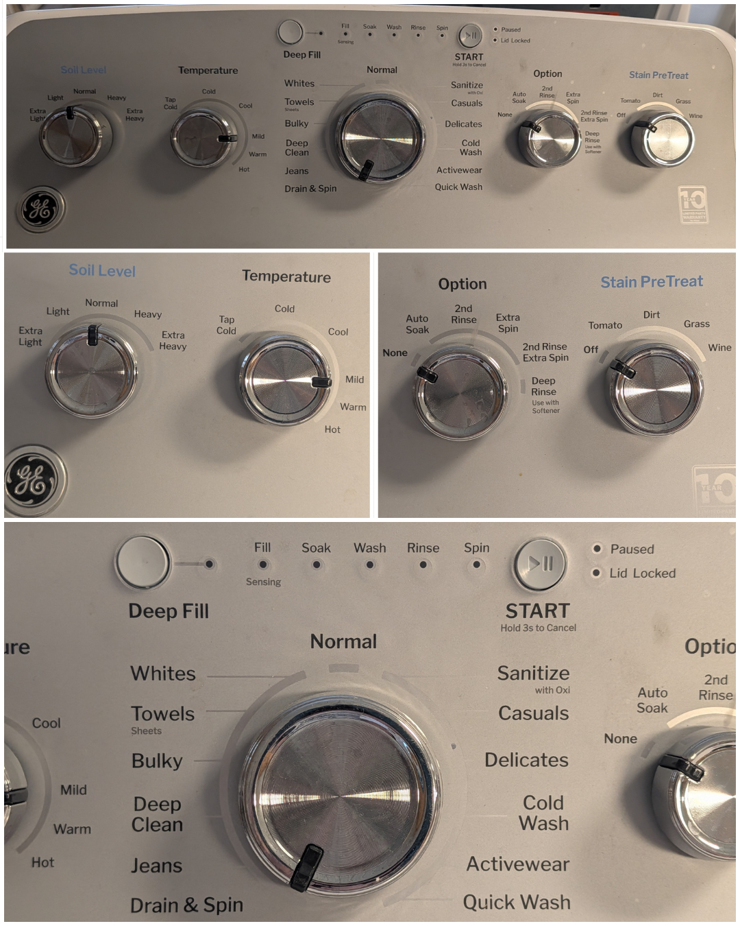 GE Set: GTW538ASWWS & GTD38EASWWS