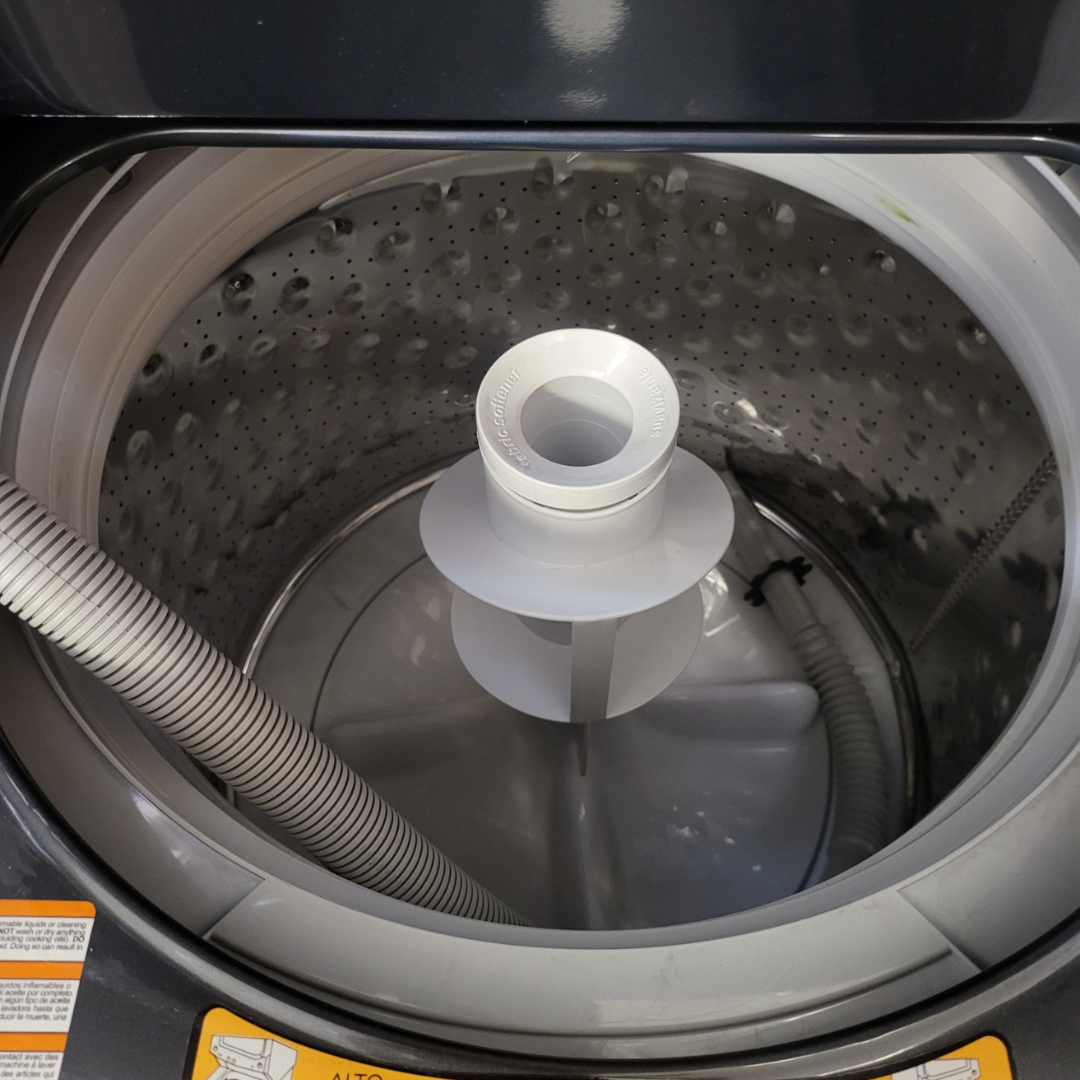 GE Spacemaker GUD27ESSMWW 27 Inch Electric Laundry Center with Auto-load Sensing, Cycle Status Lights, Rotary Controls, 11 Wash Cycles, 6 Wash/Rinse Temperatures and 800 RPM