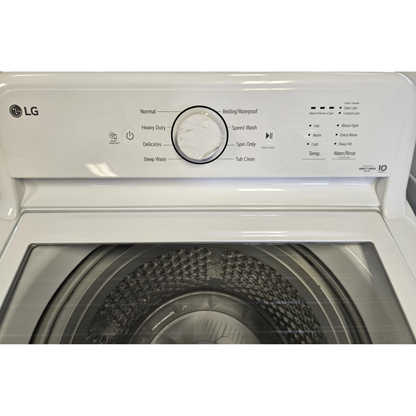 SET: NEW LG WT6105CW 27 Inch Top Load Washer with 4.1 cu ft Capacity & REFURBISHED DLE7150W 27 Inch Electric Dryer with 7.3 Cu. Ft. Capacity (Copy)