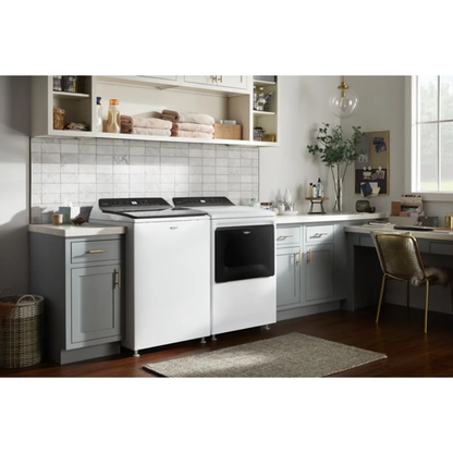 SET: Whirlpool WTW5105HW 28 Inch Top Load Washer 4.7 Cu. Ft. & Whirlpool WED7120HW 27 Inch Electric Dryer 7.4 Cu. Ft.