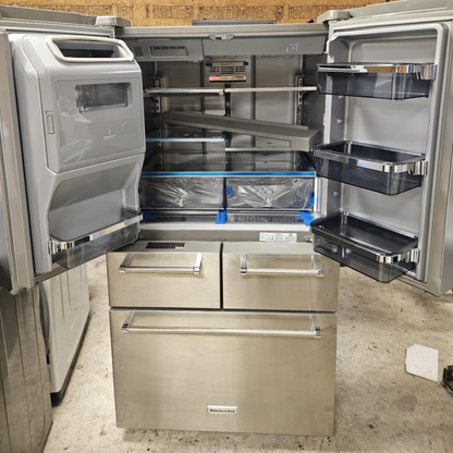 KitchenAid KRMF706ESS 36 Inch Freestanding 5-Door French Door Refrigerator with 25.8 cu. ft.