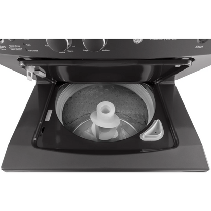 GE Spacemaker GUD27ESSMWW 27 Inch Electric Laundry Center with Auto-load Sensing, Cycle Status Lights, Rotary Controls, 11 Wash Cycles, 6 Wash/Rinse Temperatures and 800 RPM