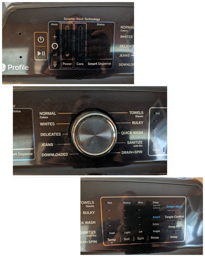 GE Mixed Set: Dryer PTD70EBPT1DG New | Washer PTW900BPT0DG Refurbished
