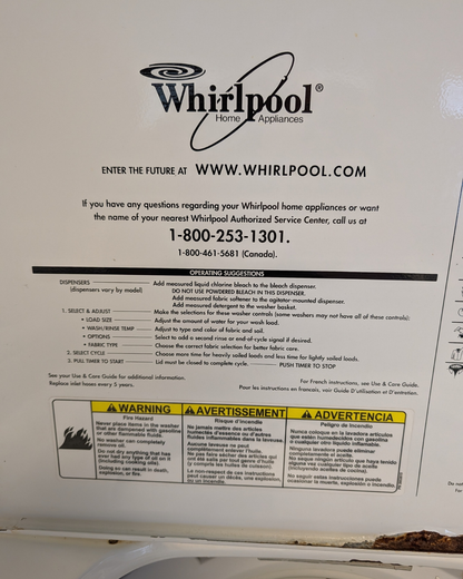 Whirlpool Set LSQ8000LQ & LEQ8000JQ, As-Is