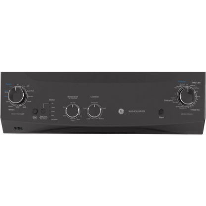 GE Spacemaker GUD27ESSMWW 27 Inch Electric Laundry Center with Auto-load Sensing, Cycle Status Lights, Rotary Controls, 11 Wash Cycles, 6 Wash/Rinse Temperatures and 800 RPM