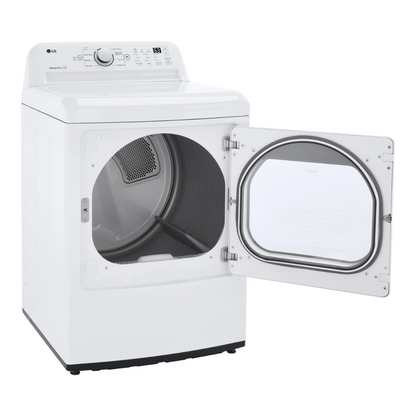 SET: NEW LG WT6105CW 27 Inch Top Load Washer with 4.1 cu ft Capacity & REFURBISHED DLE7150W 27 Inch Electric Dryer with 7.3 Cu. Ft. Capacity (Copy)