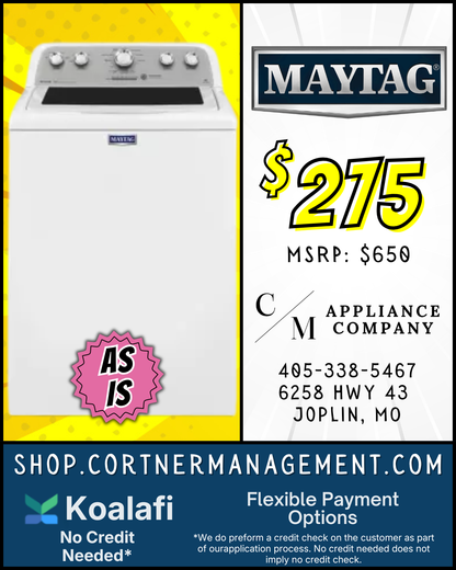 Maytag MVWX655DW, As-Is