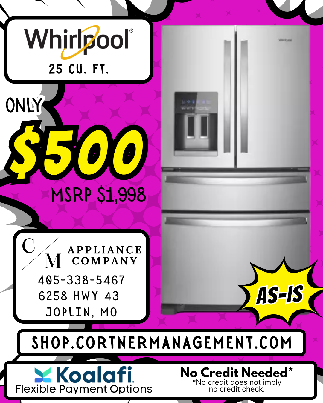 Whirlpool WRX735SDHZ, As-Is