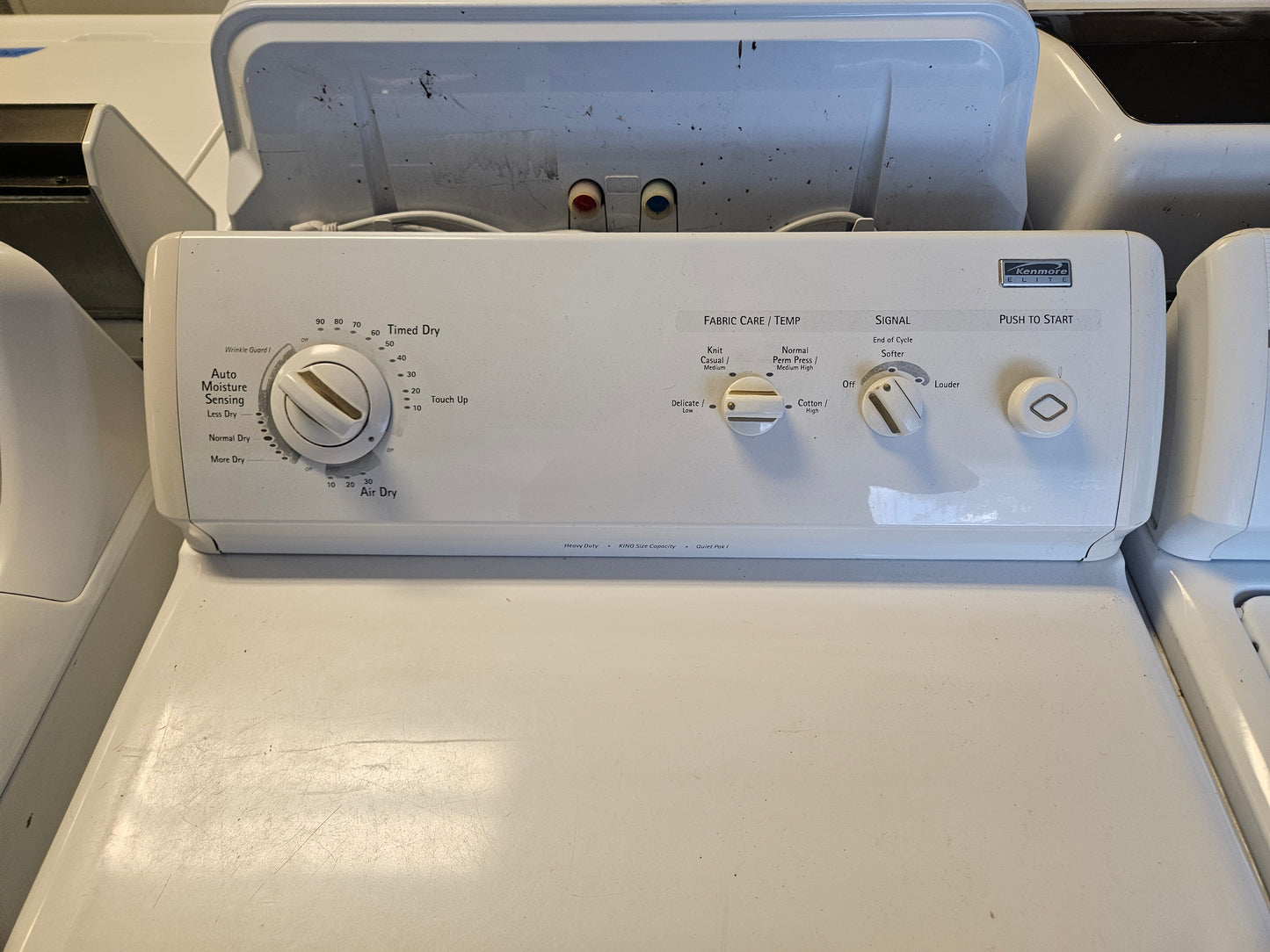 SET: Kenmore Elite 110.28532701 Top-Load Washer 4.5 cu. ft. & 110.68532700 Electric Dryer 6.5 cu. ft. - REFURBISHED