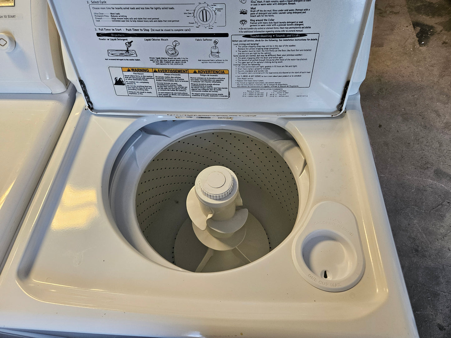 SET: Kenmore Elite 110.28532701 Top-Load Washer 4.5 cu. ft. & 110.68532700 Electric Dryer 6.5 cu. ft. - REFURBISHED
